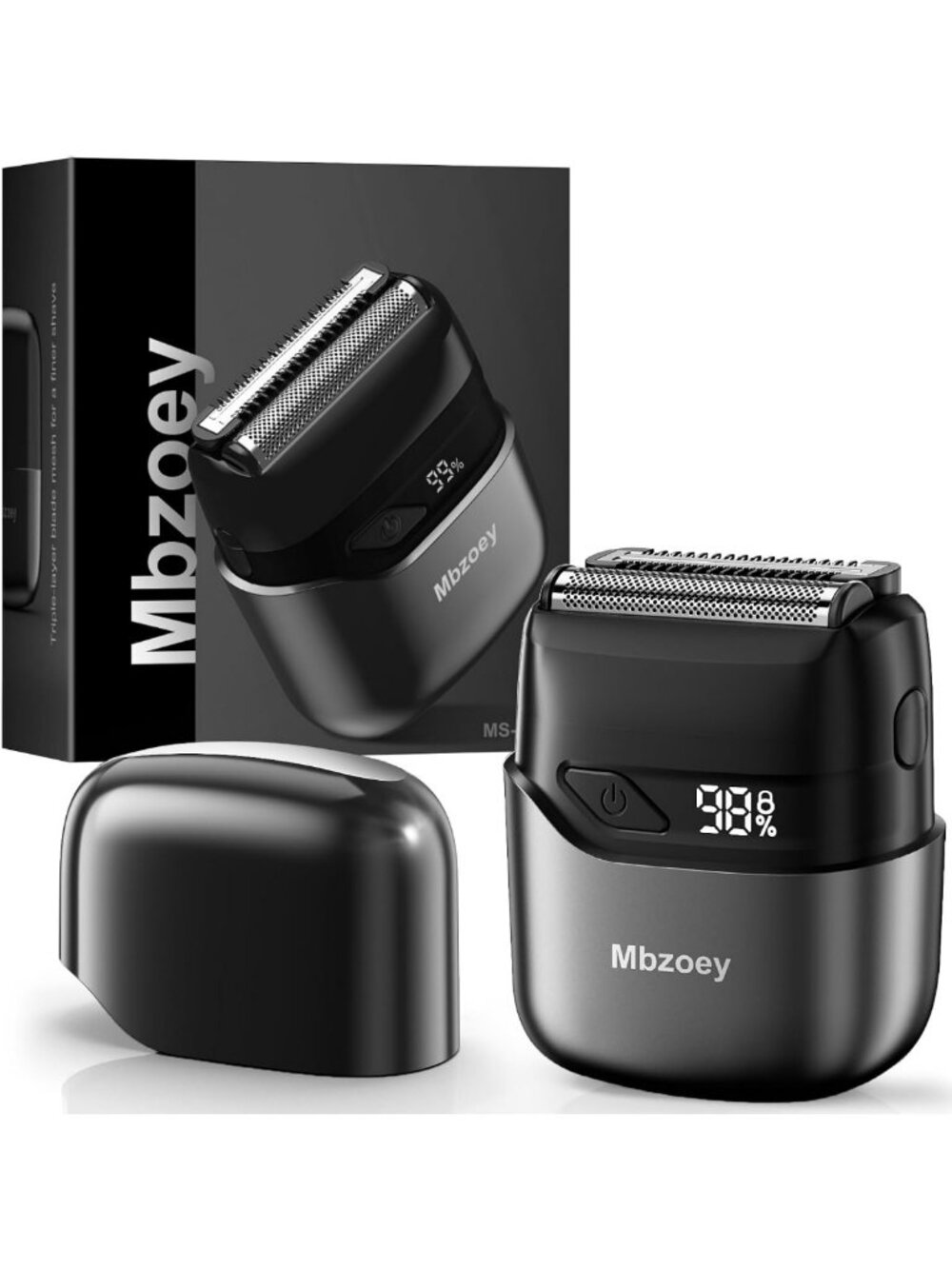 Waterproof Electric Foil Shaver for Men - Magnetic Cover, Easy Clean, Smooth